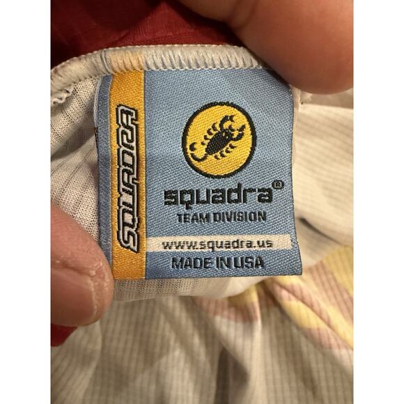 Sqaudra Cycling Jersey Mens Gray Power Bar Full Zip Size M MEDIUM Made In USA - Picture 8 of 11